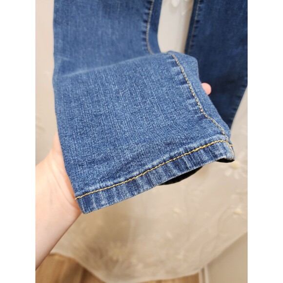 Cat & Jack Girls 10 Blue Jean Denim Straight Leg Super Stretchy Adjustable Waist - Picture 6 of 16